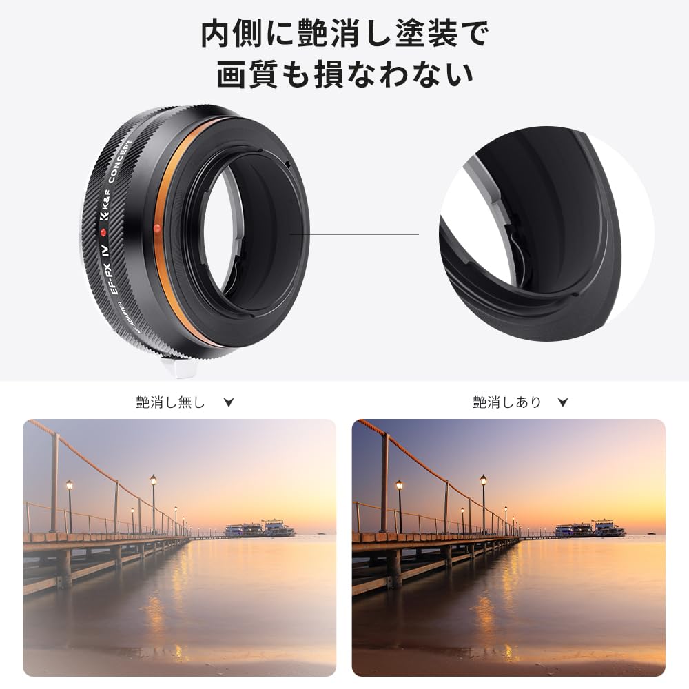 Amazon | K&F CONCEPT マウントアダプター EF-FX IV Canon対応